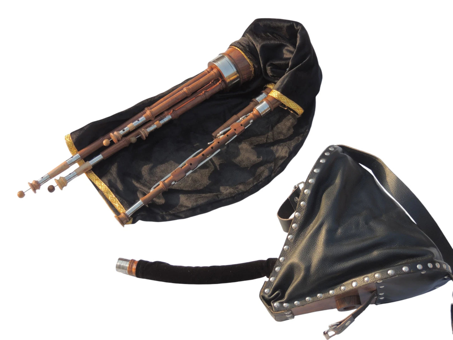 Northumbrian Smallpipes - 9 Key Chanter - Indian Cocobolo Wood