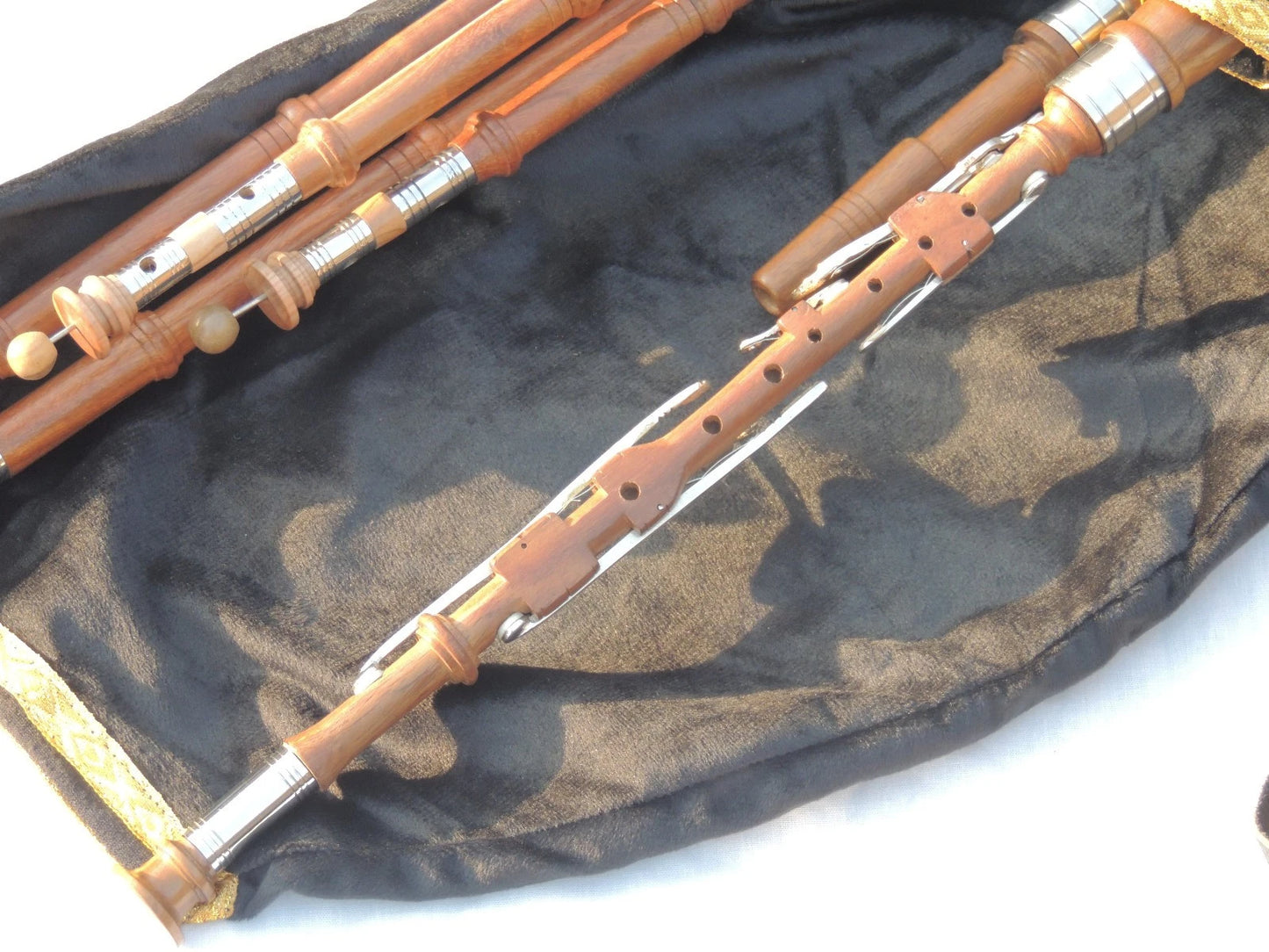 Northumbrian Smallpipes - 9 Key Chanter - Indian Cocobolo Wood