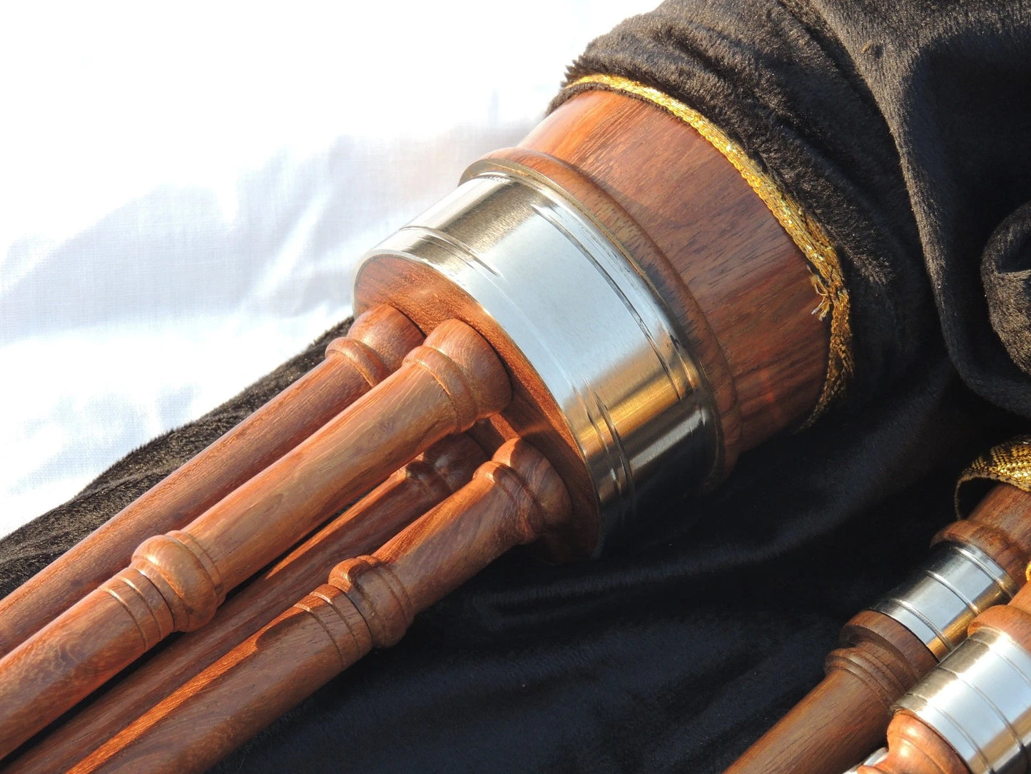 Northumbrian Smallpipes - 9 Key Chanter - Indian Cocobolo Wood
