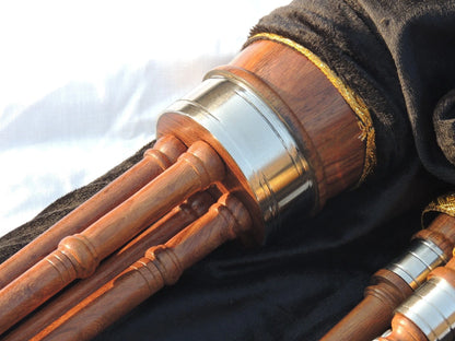 Northumbrian Smallpipes - 9 Key Chanter - Indian Cocobolo Wood